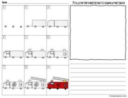 How to draw fire truck easy learn drawing fire truck very simple and step by step. Fire Truck Directed Drawing Writing Prompts By Crazycreations On Tpt