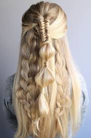 Half Up Festival Hairstyle With Multiple Braids Cool Braid Hairstyles Hair Styles Braided Hairstyles