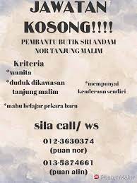 Tanjung malim , dönüşümlü olarak tanjong malim (çince: Kerja Kosong Lagi Banyak Nyer Tanjong Malim Kini Facebook