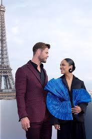 International' stars chris hemsworth & tessa thompson for a good ol' chat about. Chris Hemsworth And Tessa Thompson At The Men In Black International Paris Photocall Tom Lorenzo