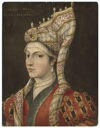 portrait of hurrem sultan called roxelana c 1502 1558 bust length in a jewelled headdress by titian portrait turkish culture sultan