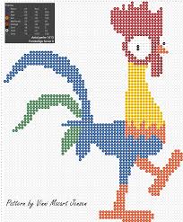 Vaiana Hei Hei Moana Hei Hei Perler Bead Pattern Use For Crochet Pattern Fo Disney Cross Stitch Patterns Cross Stitch Patterns Modern Cross Stitch Patterns