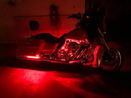 Bright Red Underglow For Motorcycle Motorcycle Led Lighting Led Light Kits Motorcycle