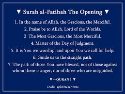Caller to islam / الداعية الإسلامي. Surah Al Fatihah The Opening By Fatima Karim Medium