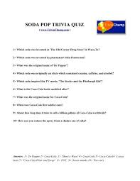 Instantly play online for free, no downloading needed! Soda Pop Trivia Quiz Trivia Champ