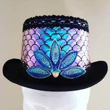 Jeweled Iridescent Top Hat By Jengineered