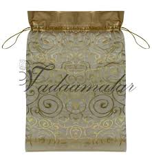 Marriage wedding gift novelty metal door wall street sign. Gold Marriage Gift Potli Pouch Return Bag Large Size