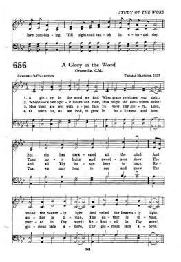 The hymn as printed under the category 'Study of the Word' in a historic collection, AI generated