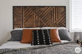 Browse several headboard ideas and do it yourself headboard instructions using metal, wood and upholstery from diy network. Diy Geometric Wood Headboard Diy Huntress