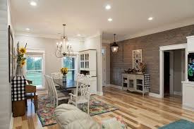 My Modern Farmhouse Sw 7015 Repose Gray Walls Stained Shiplap Natural Hickory Wood Floors Farm Table Mad Hickory Wood Floors Stained Shiplap Hickory Wood