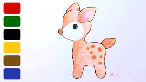 Finally, add the two legs on the far side of the deer. How To Draw A Deer Simple And Cute Youtube