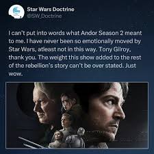 Initial reaction… More to come later. #starwarsfan #starwarsnerd #starwars  #starwarsedit #starwarsfans #prequelmemes #starwarsmemes #disney  #starwarsmemesdaily #lightsaber #starwarsmeme #babyyoda #grogu  #AndorSeason2 #andor #CassianAndor #rogueone