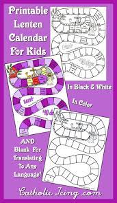 Printable Lenten Calendar For Kids Lenten Activities Kids Calendar Catholic Lent