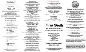 Thai style houses at a lake at bang buathong in thailand. Online Menu Of Thai Siam Restaurant Seattle Washington 98117 Zmenu