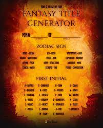 Write Your Own Bestseller With This Fire Fantasy Title Generator Funny Name Generator Writing A Book Book Writing Tips
