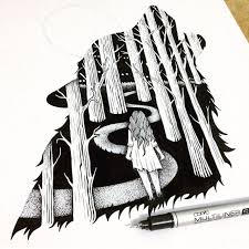 World Of Wolves Crazy Art Artwork By Thiago Bianchini Shoutout Art Drawings Animal Silhouette