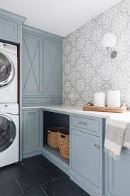 These Benjamin Moore Cloudy Sky Laundry Room Cabinets Are The Perfect Example Of A Blue Gray Dream Laundry Room Laundry Room Inspiration Laundry Room Cabinets