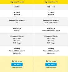 8.subscribers of dg prepaid smartplan will not be able to use for any cpa charges like callertunes or subscriptions which require charging of main balance. Digi Smartplan Postpaid Plan Now Offering Unlimited Calls Sms From Rm98 Month
