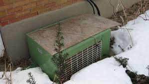 Cover Your Air Conditioner With Plywood To Protect It For The Winter Ac Unit Cover Ac Cover Air Conditioner