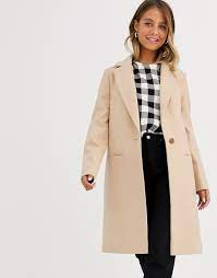 Camel coats & brown ladies jackets. Miss Selfridge Single Breasted Tailored Coat In Camel Asos