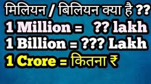 Million Billion Crores In Hindi Urdu To Lakh Rupees Inr Rs India à¤® à¤² à¤¯à¤¨ à¤¬ à¤² à¤¯à¤¨ à¤à¤° à¤¡ à¤² à¤ Youtube Top 10 feb 26, 2021 04:09 utc. lakh rupees inr rs india