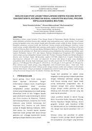 Jurnal lingkungan dan bencana geologi 1 judul artikel ilmiah jurnal lingkungan dan bencana geologi dalam bahasa inggris abstrak abstrak dituliskan dengan paragraf tunggal. Pdf Geologi Dan Studi Logam Tanah Jarang Daerah Karang Botor Dan Sekitarnya Kecamatan Badau Kabupaten Belitung Provinsi Kepulauan Bangka Belitung