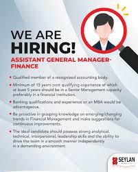 To be a successful assistant general manager, you should eagerly participate in educational and training opportunities. Assistant General Manager Finance At Seylan Bank