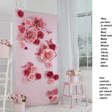 How to make nursery paper flowers. Paper Flowers Diy Rose Handcrafts Paper Flower Wall Decor Nursery Home Crafts Home Decoration Party Backdrop Birthday Birthday Party Diy Decorations Aliexpress