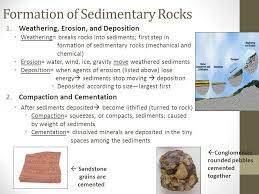 Sedimentary Rocks Chapter 3 Section 3 Sedimentary Sedimentum Latin For Settling Rock Formed From Compressed Or Cemented Layers Deposits Of Sediment Ppt Download