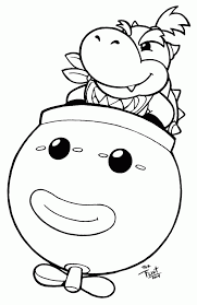 Bowser Jr Coloring Pages To Print Bowser Jr Is A Yellow Skinned Koopa Similar To His Father In 2020 Super Mario Coloring Pages Mario Coloring Pages Coloring Pages
