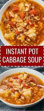 This Hearty Instant Pot Cabbage Soup Recipe With Ground Beef Is Great For Anyone On A Instant Pot Dinner Recipes Cabbage Soup Recipes Easy Instant Pot Recipes