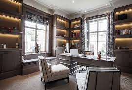 Calming And Contemporary Luxury In The Study Or Office Home Office Design Home Home Office Decor