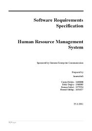 Pdf Software Requirements Specification Human Resource Management System Sponsored By Siemens Enterprise Communication Piyusha Donga Academia Edu