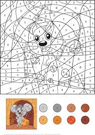 color by number free printable coloring pages for kids