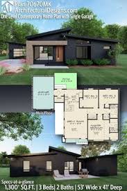 Plan 70670mk One Level Contemporary Home Plan With Single Garage In 2020 Contemporary House Plans Modern Style House Plans Contemporary House