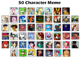 Favorite 50 Character Meme By Cmara On Deviantart Memes Character Animated Cartoons