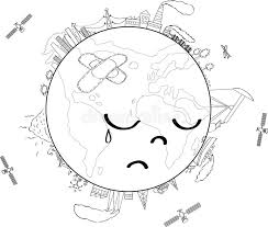 You can now print this beautiful sad cry emoji coloring page or color online for free. Sad Planet Earth Coloring Page Stock Vector Illustration Of Drop City 93399238