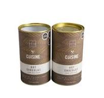 Customized Sealed Moisture-Proof Food Grade Coffee Paper Can Tube Packaging Box with Tin Composite Lid for Storage Packing