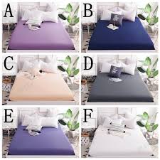 Belladona sweet melody rumbai set sprei & bed cover. Fitted Bed Sheet Set Solid Plain Color Comfort Pillowcases Queen Bedding Cover Sheets Home Garden Worldenergy Ae