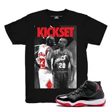 Red Black And White Jordan 11 Shirt Jordan 11 Bred Mj And Gary Box Sneaker Match Shirt Bred Xi Retro 11s Tee Shirts In 2020 Sneaker Match Jordan 11 Bred Sneaker Match Tees