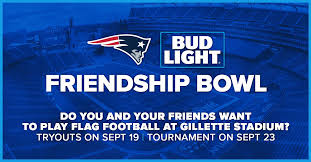 Gillette Stadium On Twitter Ever Dream Of Playing On The Gillettestadium Field Sign Up Now To Tryout For The Bud Light Friendship Bowl Flag Football Tournament Https T Co Tvv0yrk31b Https T Co L1fsm6db74