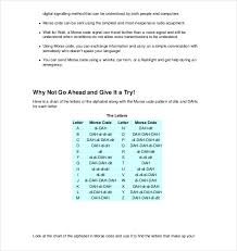 5 morse code chart templates doc pdf excel free