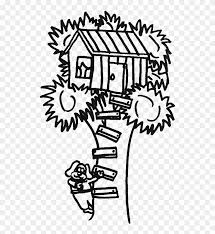 Little house on the prairie coloring pages. A Dog Climb A Treehouse Coloring Page Treehouse Colouring Page Free Transparent Png Clipart Images Download