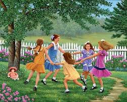 Ring Around The Rosie Childhood Games Jigsaw Puzzles Art