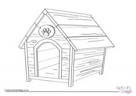 Dogs see the world differently than humans do. Dog Kennel Colouring Page 2