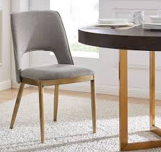 The chair is offered in a powder coated brass legs with floor protecting glides. Malton Brass And Beige Linen Fabric Dining Chair Pair Cfs Furniture Uk