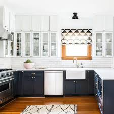 Diy Stockings From Hgtv Stars Navy Kitchen Cabinets Kitchen Cabinet Design Kitchen Renovation