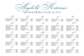 Sample Wedding Seating Chart Wedding Seating Chart Example