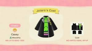 Jotaro S Coat Acqr Animal Crossing Villagers Animal Crossing Qr Animal Crossing Pocket Camp