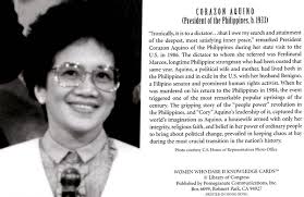 She was named the time magazine's 1986 person of the year. 15 Corazon Aquino Ideas Corazon Aquino President Of The Philippines Power To The People